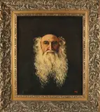 Monogram R.O., Portret rabijn, Olieverf op linnen