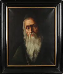 Zwicka Kuzmowicz, Joodse rabijn, Olieverf op linnen