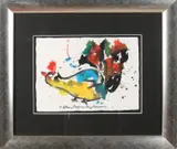 Spetterkip by Anton Heyboer, Plakaatverf op papier, sold Apr 2018
