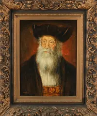 Jan van der Neer, Portret van rabijn, Olieverf op linnen