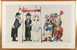 Onduid. gesig., Joodse bruiloft, Lithografie op papier