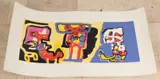 Jan te Wierik, Moderne figuratieve compositie, Lithografie op papier