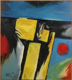 Dirk Jan Ribbeling, Modern abstract, Acryl op linnen
