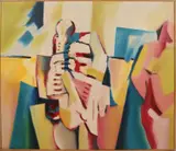 Dirk Jan Ribbeling, Motorrijder, Acryl op linnen