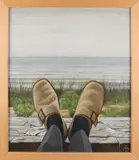 Willem Lanken, Voeten aan het strand, Olieverf op paneel