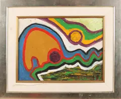 Henk Schuring '65, Moderne compositie, Olieverf op paneel