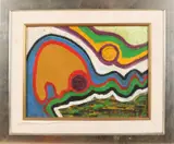Henk Schuring '65, Moderne compositie, Olieverf op paneel