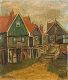 'Dorp op palen Zuiderzee'. by Joop Kruip of Ruip, Olieverf op paneel, sold Jan 2018