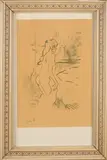 Henri Toulouse Lantrec, Vrouwelijk naakt in interieur, Lithografie op papier