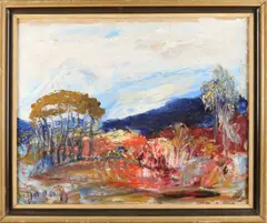 Joern, Expressionistisch landschap, Olieverf op linnen