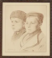 Wilm Wouters, Twee Volendamse jongens, Litho