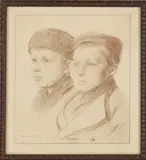 Wilm Wouters, Twee Volendamse jongens, Litho