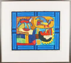 Clemens Briels, "Snoring like a dinosaur", Lithografie op papier