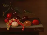 'Stilleven met fruit'. by C. Cornelisz, Olieverf op paneel, sold Jan 2018