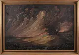 landschap met bomen by Cornelis Johannes Snoeijerbosch, Olieverf op paneel, sold Jan 2018