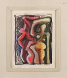 Twee maal Herman Krikhaar, Karel Appel + Rooskens, Zeefdruk op papier