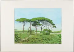 Jacq de Groot, 5 Aquarellen, ( 4-11-1924/11-01-2010)Vijf aquarellen