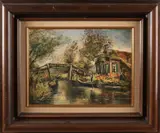 Ton Anconé 1980, Giethoorn, Olieverf op linnen