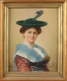 Fritz Crone, 'Beierse vrouw in klederdracht'., Olieverf op linnen