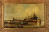 Wim Bos, 'Havengezicht Rotterdam'.