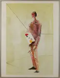 Constant Nieuwenhuys, 'Zelfportret', Lithografie op papier