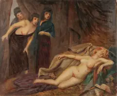 A. Veyrier, 'Verso La Captiva'., Olieverf op linnen