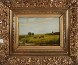 Onduidelijk gesigneerd, 'Koeien in landschap'., 1912, Olieverf op paneel
