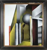 Detlef Gosselck, 1940-2013, 'Kubistische compositie'., Olieverf op paneel