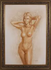 Frank Arts, "Naakte dame", Olieverf op linnen
