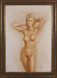 Frank Arts, "Naakte dame", Olieverf op linnen