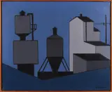 Klaas Bernink, 1913-1996 Enschede, Silo Polymer, Olieverf op linnen