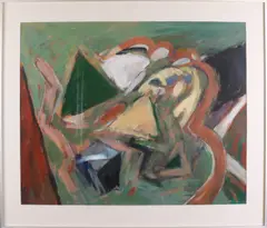 Thijs Buit, Abstract., Olieverf op papier