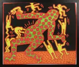 Keith Haring, 'Abstract'., Lithografie op papier