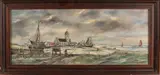 J. Hoek, Katwijk., Olieverf op linnen