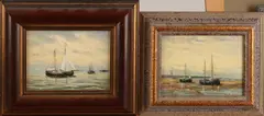 L. van Vugt, 2x, Olieverf op paneel