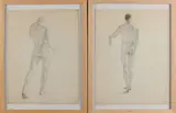 Twee werken van Paul Serrure, 2 werken., Houtskool op papier