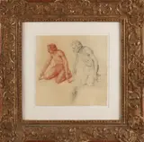Twee werken van Paul Serrure, 2 werken., Houtskool op papier