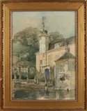 Johannes Abraham Mondt, Aquarel 'Kasteel', Aquarel op papier