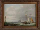 W. Kas, Zeegezicht, Olieverf op paneel