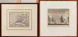 Twee antieke gravures, 2x, 1800, Twee antieke gravures
