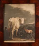 18e Eeuw. by Grote gravure 'Le Boeuf Blanc par Paulus Potter grave par A, Grote gravure 'Le Boeuf Blanc par Paulus Potter grave par A, sold Jul 2017