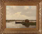 Bernard Anthony van Beek, 1875-1941, Polderlandschap, Olieverf op linnen