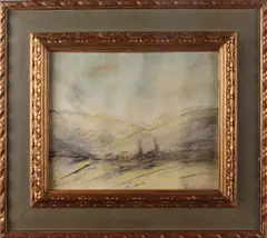 Gesigneerd, Max Liebermann? Landschap, ca, M. Liebermann, 1930, Pastel op papier