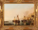 Havengezicht by Theo Zwaga, 1942-1996, Olieverf op linnen, sold Apr 2017