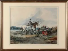 Gijsbertus Craeyvanger, aquarel, Aquarel op papier