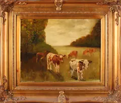 ca Harry Bos, 'koeien', 1920, Olieverf op linnen