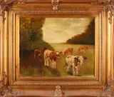ca Harry Bos, 'koeien', 1920, Olieverf op linnen