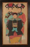 Voorouders portret, China, Houtsnede op papier