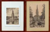 Amsterdam by Onduidelijk gesigneerd Hanskens? Twee oude etsen Amsterdam, Onduidelijk gesigneerd Hanskens? Twee oude etsen Amsterdam, sold Apr 2017