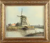 M. de Jongere, molen in landschap bij de berkel